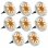 VidaXL Pack 8 Focos Solares LED de Suelo Blanco Cálido