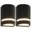VidaXL Pack de 2 Appliques Extérieures Semi-Circulaires GU10 Noir