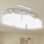 VidaXL Plafonnier Ellipsoïdal Abat-jour en Verre 6xE14 Argent 2 Unités