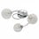 VidaXL Plafonnier Abat-jour en Verre 3xG9 Argent