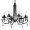 Lampadario VidaXL 6xE14 Nero