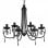 Lampadario VidaXL 6xE14 Nero