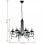 Lampadario VidaXL 6xE14 Nero