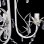 VidaXL Lampe Lustre en Cristal 3xE14 Blanc 2 Unités