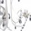 VidaXL Lampe Lustre en Cristal 3xE14 Blanc 4 Unités