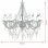 VidaXL Lampadario 1600 Cristalli 12xE14 Bianco/Cromo