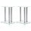 VidaXL Set de 2 Soportes para Altavoz Cristal Transparente/Plata