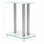 VidaXL Set de 2 Soportes para Altavoz Cristal Transparente/Plata