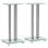 VidaXL Set de 2 Soportes para Altavoz Cristal Templado/Plata
