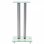 VidaXL Set de 2 Soportes para Altavoz Cristal Templado/Plata