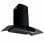 VidaXL Campana Decorativa 90cm D Negra