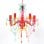 VidaXL Lampadario con Cristalli 5XE14 Multicolor