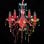 VidaXL Lampadario con Cristalli 5XE14 Multicolor