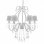 VidaXL Lustre 2300 Cristaux 6xE14 Blanc