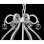 VidaXL Lustre 2300 Cristaux 6xE14 Blanc