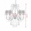 VidaXL Lustre 2300 Cristaux 6xE14 Blanc