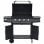 VidaXL Barbacoa de Gas 4+1 Fogones Negra