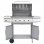 VidaXL Barbacoa de Gas 4+1 Fogones Plata