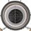 VidaXL Kamado Barbacoa con Ahumador 44cm Negra