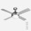 Universal Blue Siroco Ventilador de Techo con Luz y Mando 70W Inox/Blanco