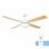 Ventilatore da Soffitto con Luce Universal Blue Siroco 70W 132cm 3 Velocità Telecomando Funzione Inverno