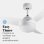 Ventoinha de Teto com Luz Universal Blue Mistral 3042 60W 106cm 3 Velocidades Comando