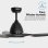 Universal Blue Alisios Ventilador de Techo con Luz y Mando 26W Negro