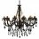 VidaXL Lustre avec Perles 12xE14 Noir