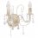 VidaXL Lámpara de Pared con Cuentas Antiguas 2xE14 Blanco