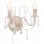 VidaXL Lámpara de Pared con Cuentas Antiguas 2xE14 Blanco