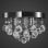 vidaXL Lampada da Soffitto in Vetro 3xG9 Cromo
