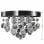 vidaXL Lampada da Soffitto in Vetro 3xG9 Cromo
