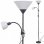 VidaXL Lampadaire E27 Double Ampoule Noire