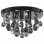 VidaXL Lampada da Soffitto Perline Fumé 3xG9 Nera