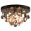 VidaXL Lampada da Soffitto Perline Fumé 3xG9 Nera