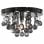 VidaXL Lampada da Soffitto Perline Fumé 3xG9 Nera