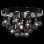 VidaXL Lampada da Soffitto Perline Fumé 3xG9 Nera