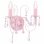 VidaXL Lámpara de Pared con Cuentas 2xE14 Rosa