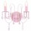 VidaXL Lámpara de Pared con Cuentas 2xE14 Rosa