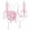 VidaXL Lámpara de Pared con Cuentas 2xE14 Rosa