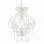 VidaXL Lampada a sospensione Perle di vetro E14 32 cm Bianco