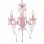 VidaXL Lámpara de Araña con Cuentas Redonda 3xE14 Rosa