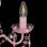 VidaXL Lámpara de Araña con Cuentas Redonda 3xE14 Rosa