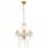 VidaXL Lampadario con Perle Tonde 3xE14 Dorato