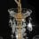 VidaXL Lampadario con Perle Tonde 3xE14 Dorato