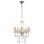 VidaXL Lámpara de Araña con Cuentas de Cristal Redonda 5xE14 Plateado