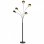 VidaXL Lampadaire 5xE14 200cm Noir/Or