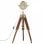VidaXL Lampadaire avec Trépied Bois Massif E27 Poignée 69cm