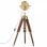 VidaXL Lampadaire avec Trépied Bois Massif E27 Poignée 69cm