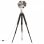 VidaXL Lampada da terra treppiede in legno massello E27 165 cm manico/nero